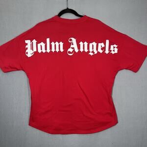 Palm Angels Classic Logo‎ Red White Letter T-shirt Small unisex